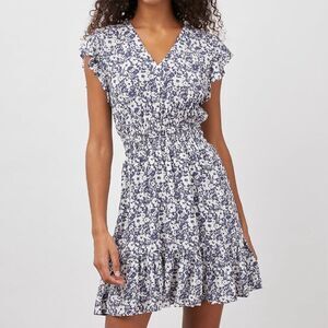 Rails Tara Dress Navy White Texture Floral